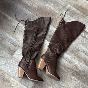 Elegant Brown Knee-High Boots